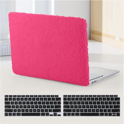 Miniatura 11 de Funda a cuadros para MacBook Air de 13 pulgadas M5 M4 M3 M2 2026-2022 A3240 A3113 A2681, piel a cuadros con textura a cuadros para MacBook Air 13.6