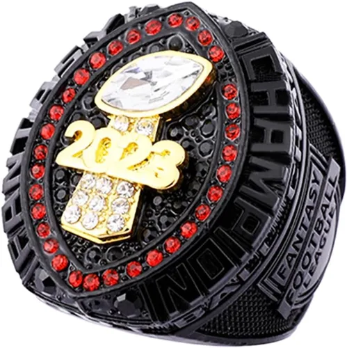 Miniatura 2 de Anillo de campeonato de fútbol de fantasía 2023 Premio Trofeo Premio Deporte MVP Ganador Campeón Anillo