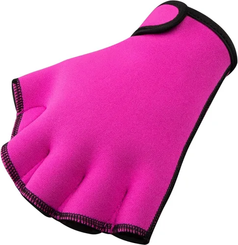 Miniatura 9 de FitsT4 Sports Guantes de natación con aletas Guantes de natación palmeados Fitness Aeróbico acuático Negro