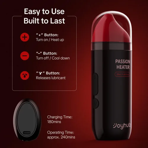 Miniatura 8 de EINSEO Calentador de lubricante a base de agua, calentador de lubricante ajustable de 1 onza líquida 97-115°F con pantalla LCD, calentador