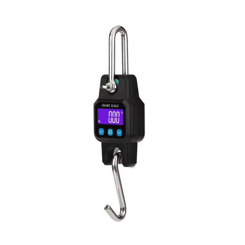 Klau - Báscula digital portátil recargable para grúa, color negro, 300 kg/600 lb | Heavy Duty, pantalla LCD con luz de fondo, para la caza de la