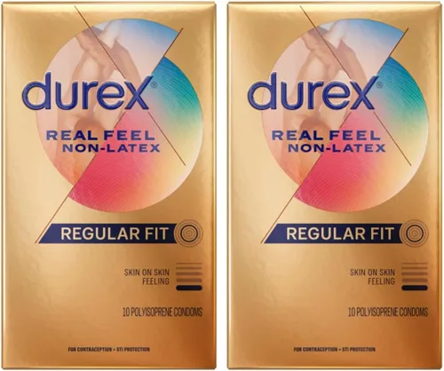 Miniatura 13 de Preservativos Durex sin látex para el sexo, condones lubricados sin látex Durex Avanti Bare Real Feel para hombres con sensación natural de piel