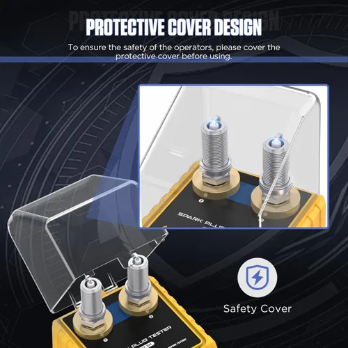 Miniatura 5 de Probador de chispas para automóvil, probador de bujías de automóvil con detector de doble orificio ajustable automático, analizador de enchufe