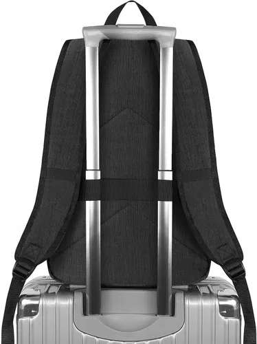Miniatura 7 de Mancro Mochila para laptop de viaje de negocios, bolsa delgada antirrobo para laptop con puerto de carga USB para hombres y mujeres, bolsa
