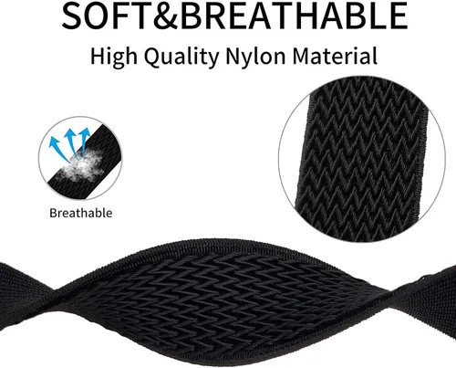 Miniatura 4 de Abanen Correas de reloj elásticas de nailon para Garmin Fenix 8 de 1.850 in/epix Pro de 1.850 in/Fenix 7/6/5, 0.86 pulgadas, ajuste rápido, suave