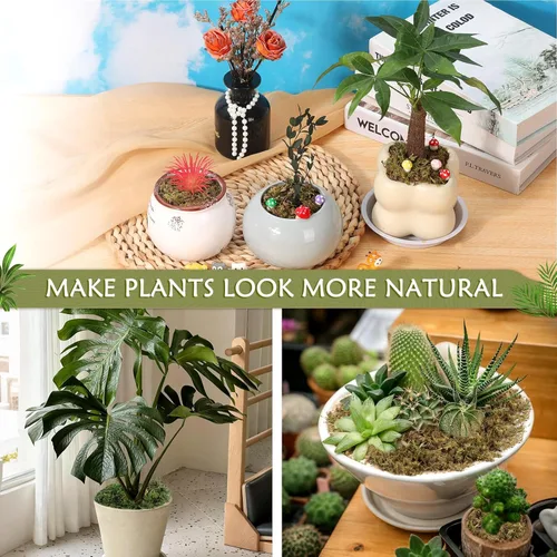 Miniatura 2 de MAPVOLUT Musgo artificial – 45.86 onzas (2.89 libras) – Musgo falso de alta calidad versátil para manualidades y decoración – Aspecto natural, bajo