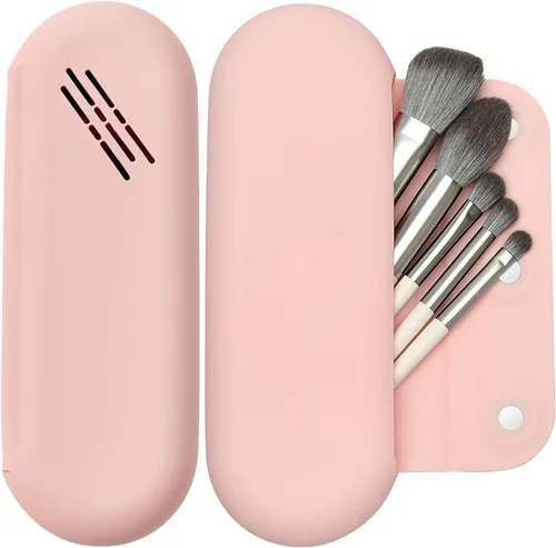 Miniatura 7 de Soporte para brochas de maquillaje, cierre magnético, organizador de brochas de maquillaje, bolsa de maquillaje de silicona, artículos esenciales