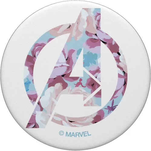 Miniatura 3 de Marvel Logotipo floral de los Vengadores con PopSockets PopGrip: agarre intercambiable para teléfonos y tabletas