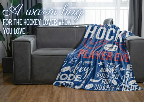 Miniatura 6 de InnoBeta Regalos de hockey para niños y hombres, mantas de franela de cama de 50 x 65 pulgadas para Navidad, regalos de hockey para niños de 8 a 12