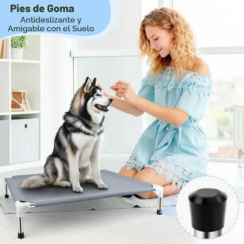 Miniatura 5 de Cama elevada para perros al aire libre, camas para perros grandes, camas elevadas de enfriamiento portátiles para perros grandes para interiores