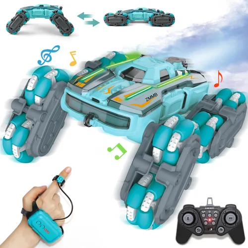 Miniatura 7 de ZMMB Coche RC de Acrobacias con Detección de Gestos - Los Mejores Regalos para Niños de 6 a 12 Años, 360° de Rotación, 4WD, Control Remoto, Rc Stunt