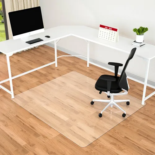 Miniatura 13 de Amyracel Tapete para silla de oficina para suelo de madera dura, tapete de escritorio para suelos de madera, tapete transparente para silla