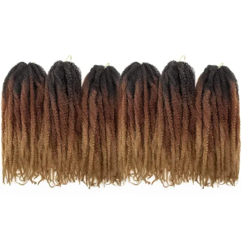 Miniatura 36 de Cabello trenzado Marley Twist de 18 pulgadas, extensiones sintéticas suaves, esponjosas y versátiles para estilos de aspecto natural, perfecto