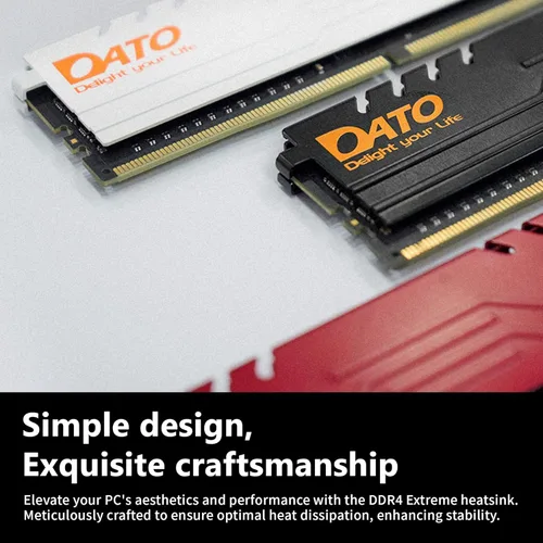 Miniatura 3 de DATO 16GB RAM (8GBx2), DDR4 3200MHz con disipador de calor, PC4-25600 CL16 1.35V 288-Pin Non-ECC UDIMM, módulo de memoria de escritorio para gaming