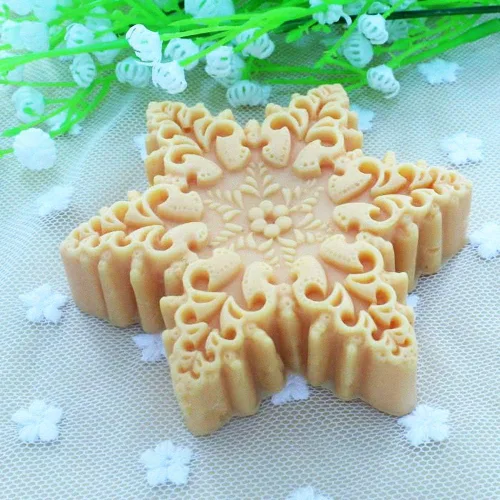 Miniatura 6 de MoldFun Molde de silicona en forma de copo de nieve de Navidad para chocolate y caramelo cera derretir jabón Oreo vela resina jabón goma pasta
