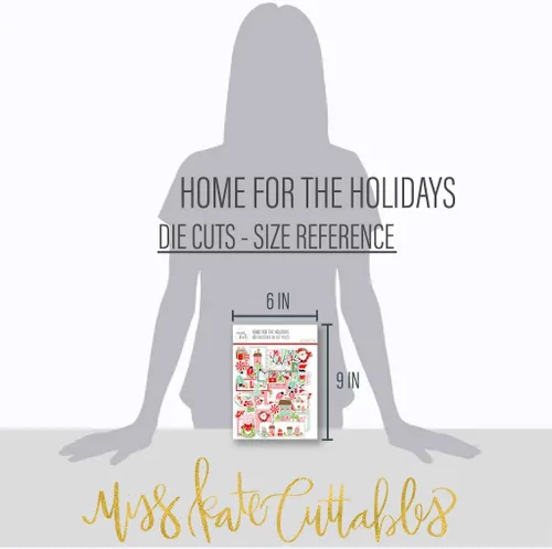 Miniatura 4 de Troqueles de papel - Hogar para las fiestas - para Santa Nochebuena - Más de 60 troqueles de cartulina para álbumes de recortes - por Miss Kate