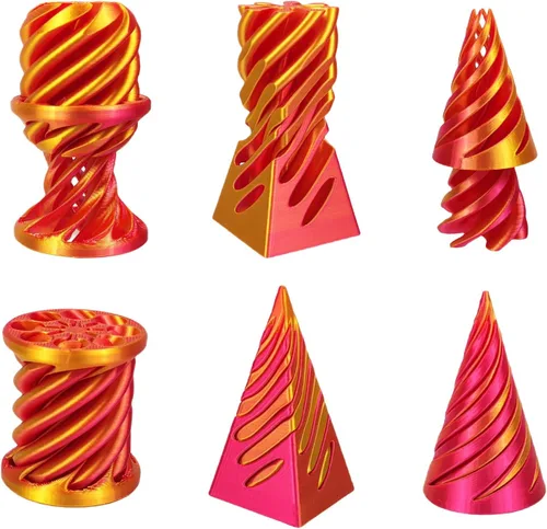 Miniatura 13 de Escultura Imposible Pirámide Pase 3D Impresa, Juguete para Ansiedad de Cono, Imposible Cilindro Alivio de Ansiedad, Imposible Pase Mágico