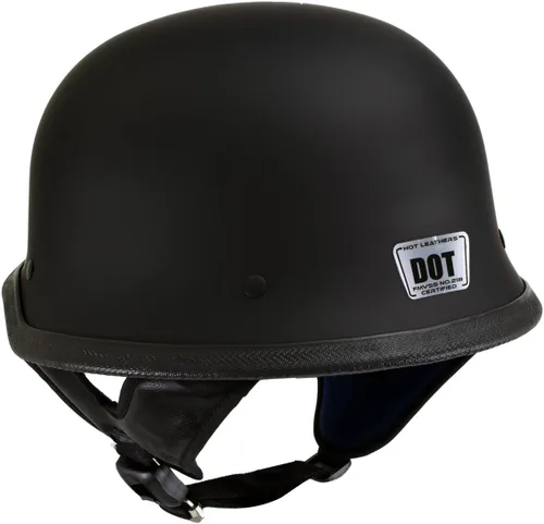 Miniatura 7 de Hot Leathers Plano negro El Hanz estilo alemán Vintage motocicleta medio casco HLT75
