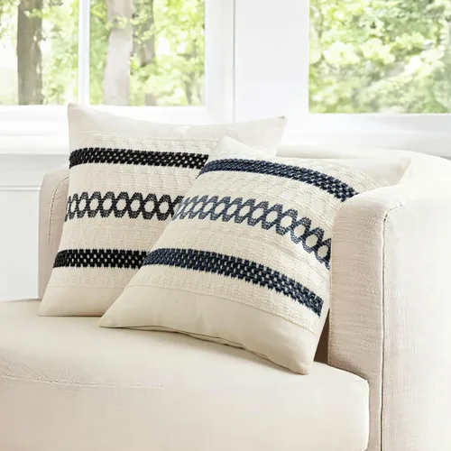 Miniatura 7 de MIULEE Fundas de almohada lumbares decorativas bohemias, cojín de algodón retro, tejidas de macramé para decoración del hogar para cama, sofá
