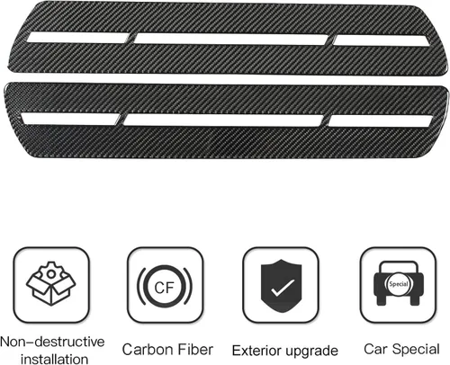 Miniatura 3 de Cubierta protectora de umbral exterior para puerta de automóvil, antiarañazos, compatible con Chevrolet Corvette C6 Z06 ZR1 2005-2013, fibra