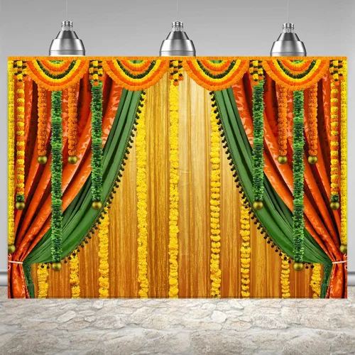 Miniatura 9 de Lofaris Fondo de Fotografía India Pooja Telón de Fondo Puja Ganpati Pooja Tradicional Festival Mehndi Fondo Decoraciones Diwali Boda Fiesta