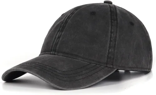 Miniatura 19 de Gorra de béisbol de mezclilla lavada de gran tamaño XXL, gorra deportiva de perfil bajo para cabezas grandes de 23.5 a 25.5 pulgadas, sombrero