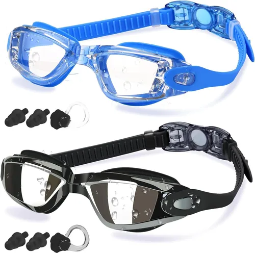 Miniatura 13 de COOLOO Gafas de natación, paquete de 2 gafas de natación para hombres y mujeres, gafas de natación para adultos, jóvenes, adolescentes, niños, gafas