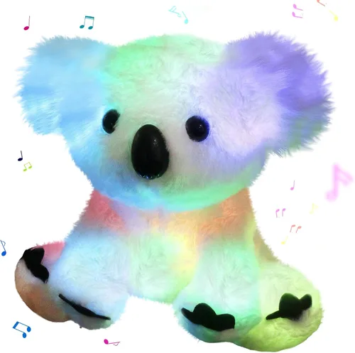 Miniatura 12 de Glow Guards - Cachorro de peluche azul, de 15 pulgadas, musical, suave, con luces ledes nocturnas, para Navidad, Día del Niño y cumpleaños.