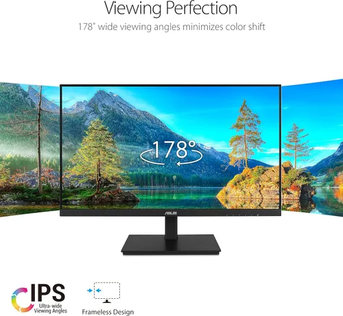 Miniatura 2 de ASUS Monitor 1080P de 24 pulgadas (VA24DQSB) - Full HD, IPS, 75 Hz, altavoces de sincronización adaptable con luz azul baja parpadeante sin marco