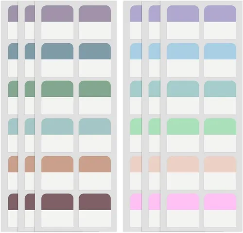 240 piezas de pestañas adhesivas de índice, pestañas adhesivas de color para libros y cuadernos, pestañas de página reposicionables para Morandi