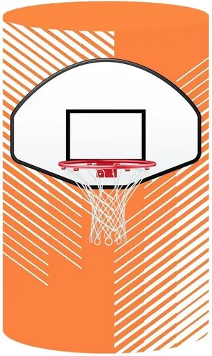 Miniatura 2 de Fundas de soporte de cilindro con temática de baloncesto para fiestas de cumpleaños de niños, cubierta de pedestal con patrón de cesta, decoración