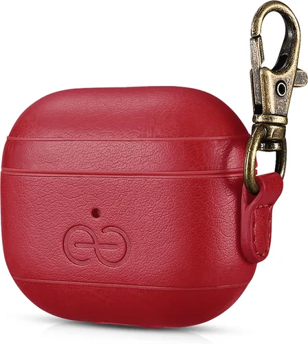 Miniatura 34 de Dreem Om - Funda para estuche con clip para llavero compatible con AirPods 1 y 2, funda de cuero vegano para Airpods para hombres y mujeres, Negro