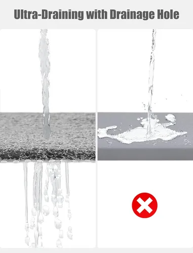 Miniatura 5 de Yonala - Tapete de ducha extra grande, 31.5 x 47.2 pulgadas, tapete de ducha antideslizante para interior de ducha/baño, tapete de ducha de PVC Gris