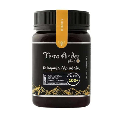 Miniatura 7 de Miel de Montaña Patagonia APF 100+ de TERRA ANDES PLUS Miel orgánica natural cruda. Mayor grado bioactivo. Fabricado en la Patagonia chilena. 100%