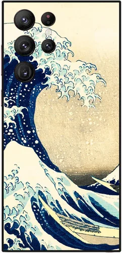 Miniatura 55 de Berkin Arts Funda compatible con Samsung Galaxy S22 Ultra, funda de silicona Art Nouveau Floral Flower (Clematis by Alphonse Mucha)