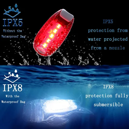 Miniatura 3 de Amzonly 4Pack Kayak Lights with IPX8 Fish-shaped Waterproof Bag, Battery Operated Navigation Lights for Night Kayaking, Clip on for Paddle board
