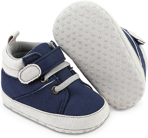 SOFMUO Zapatos deportivos para bebés, niños y niñas, de piel sintética, antideslizantes, suela de goma suave, botines de vestir para niños pequeños