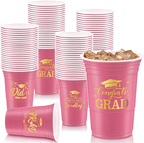 Miniatura 12 de Yinder 48 vasos de plástico desechables para fiesta de graduación, decoraciones de graduación de 16 onzas, tazas de estadio de grado 2026, bebidas