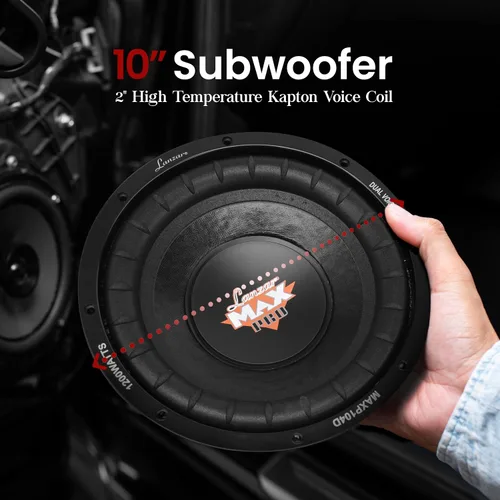 Miniatura 2 de Lanzar MAXP Max Pro, subwoofer doble de gabinete pequeño