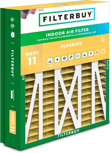 Miniatura 15 de Filterbuy Filtro de aire MERV 11 de 10 x 17 x 2 pulgadas para defensa superior de mascotas y alergias (paquete de 1), filtros exteriores plisados