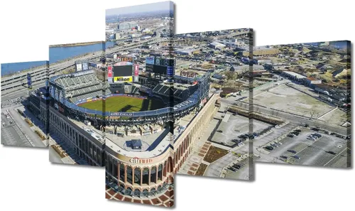Miniatura 109 de Arte para pared, lienzo para estadio deportivo, arte para pared, diseño de campo de Wrigley en Chicago, pinturas de Chicago, impresiones sobre