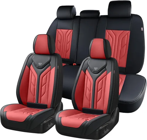 Miniatura 49 de Coverado Fundas de Asiento Delantero para Automóvil, 2 Piezas Fundas de Asiento de Cuero para Automóviles, Protector de Asiento de Automóvil Solo