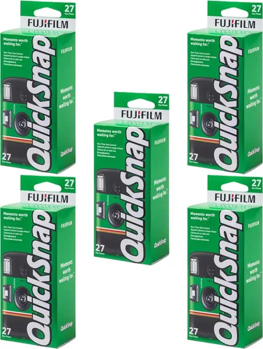 Fujifilm QuickSnap 400 velocidad cámara de un solo uso con flash (5-Pack)