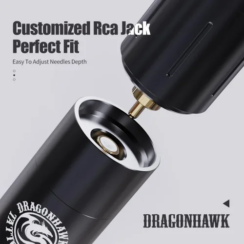 Miniatura 7 de Dragonhawk X3 Pro - Kit de pistola de tatuaje inalámbrica con 2 baterías Rca reemplazables, 20 agujas Pro, suministros completos para principiantes