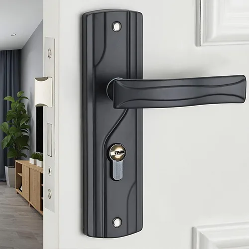 Miniatura 2 de Juego de manijas y cerraduras de puerta delantera, cerradura universal para puerta de casa, juego de llaves de palanca de puerta, cerradura