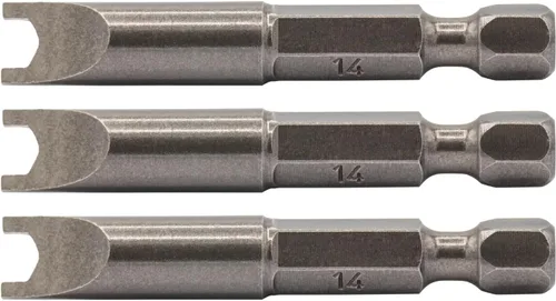 VEGA Llave inglesa #14 Puntas de destornillador de impacto. Grado profesional de 1/4 de pulgada con vástago hexagonal #14 Llave inglesa de 2