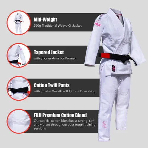 Miniatura 5 de Fuji IBJJF Uniforme, Rosa