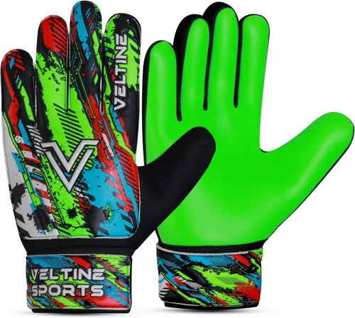 Miniatura 15 de Guantes de portero de fútbol para niños, jóvenes y adultos, guantes de portero de fútbol con protección doble en la muñeca y palmas de látex