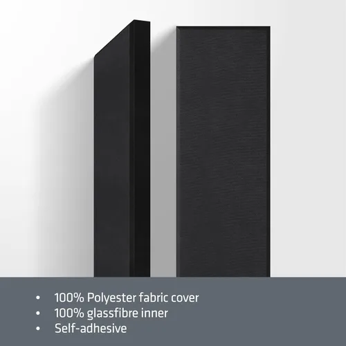Miniatura 7 de UMIACOUSTICS 2 paneles acústicos de fibra de vidrio, paneles de absorción de sonido de 48 x 12 x 2 pulgadas, paneles a prueba de sonido para Negro