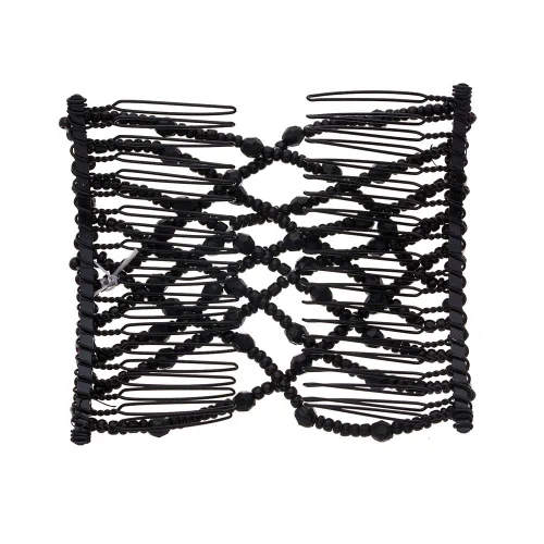 Miniatura 4 de LOVEF Fashion Trend Easy Stretch Double Peines Magic Hair Peines - Blanco y Negro